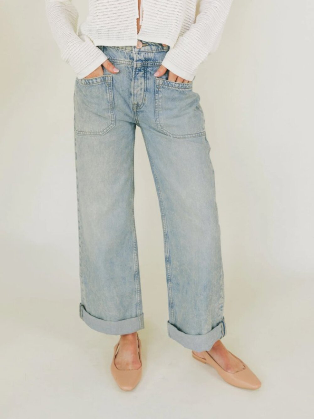 Free People We The Free Palmer Cuffed Jeans sz 33